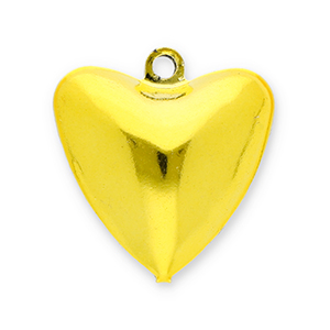 Metal charms bells heart Gold