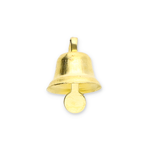 Metal charms Christmas bell Gold