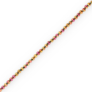 Round hematite beads round 4mm faceted cut Pink-Yellow-AB Coating