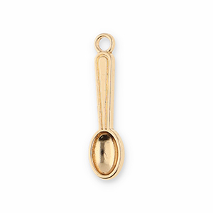 Metal charms spoon Gold