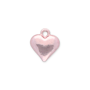 Metal charms heart Light Pink