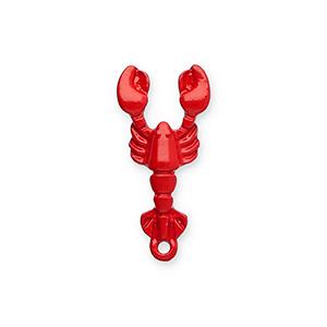 Metal charms lobster Red