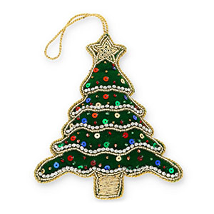 Trendy pendants Christmas tree Green-Gold-Silver-Multicolour