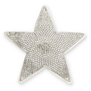 Statement charms with strass star Crystal-White