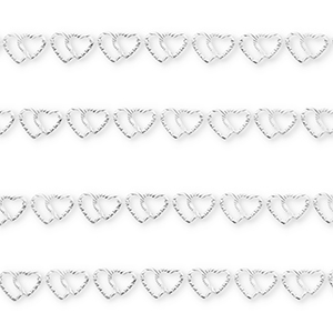 Stainless steel findings belcher chain hearts Silver