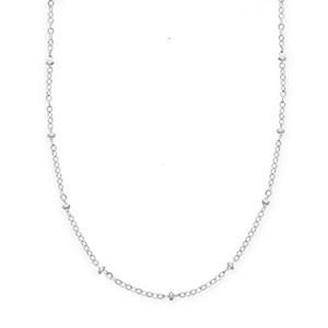 BY31&reg; Stainless steel necklaces chain link with spheres Silver