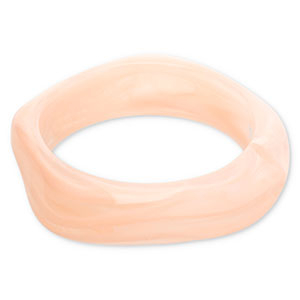 Bracelets bangle resin Light Pink-White