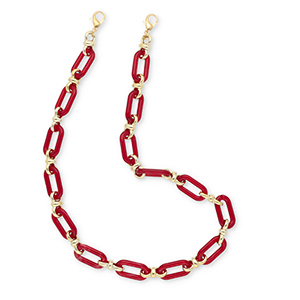 Trendy acrylic phone cord Bordeaux-Gold