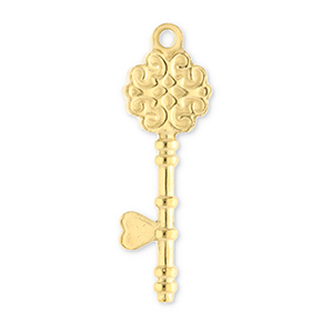 Stainless steel charms key Gold