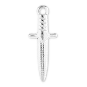 Stainless steel charms dagger Silver