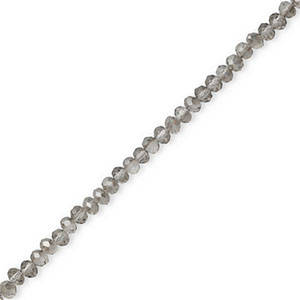 Top faceted beads 4x3mm disc Grey-Pearl Shine Coating