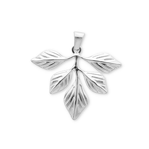 Stainless steel charms leafs Silver