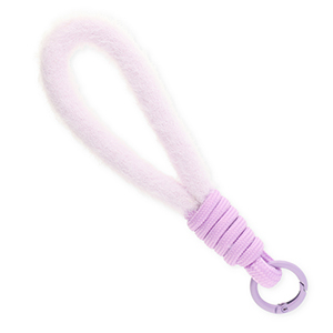 Trendy phone cord pluche Pastel Lilac
