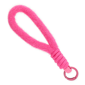Trendy phone cord pluche Dark Pink