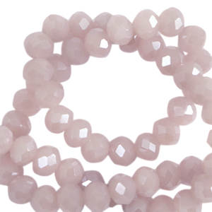 Top faceted beads 3x2mm disc Lavender Fog-Pearl Shine Coating