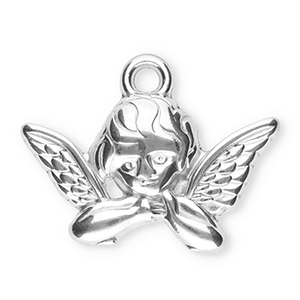 Stainless steel charms angel Silver
