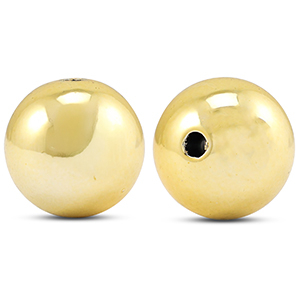 Metal-look beads round 18mm Gold Metallic