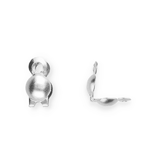 Stainless steel findings calottes 2mm Silver