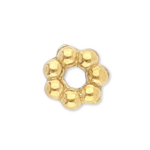 Stainless steel beads spacer Bali ring 3mm Gold