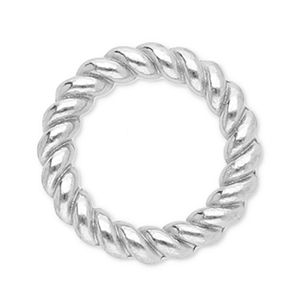 Stainless steel findings closed ring 8mm Silver