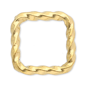 Stainless steel findings connector square Gold