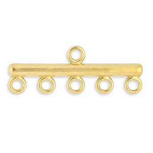 Stainless steel findings charms with 5 loops Gold