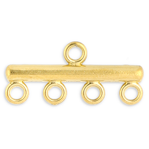 Stainless steel findings charms with 4 loops Gold