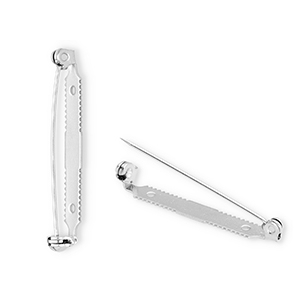 Stainless steel findings brooch pin Silver