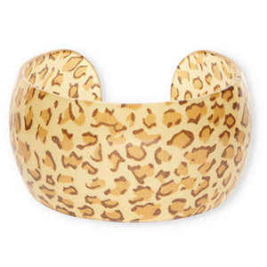 Bracelets bangle resin with leopard print Multicolor Brown