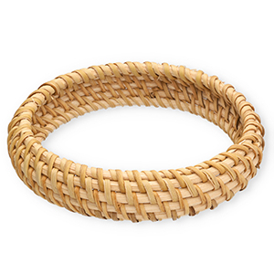 Bracelets bangle rattan Natural Beige