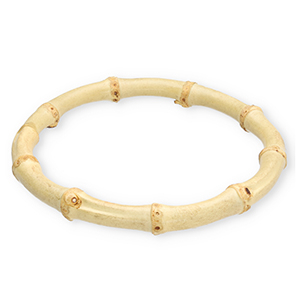 Bracelets bangle bamboo Natural White