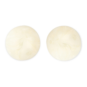 16 mm acrylic beads round Off White-Marble