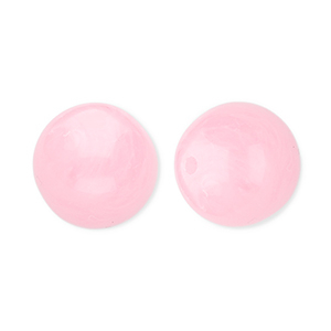 12 mm acrylic beads round Pink-Marble