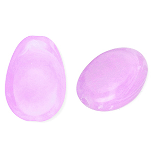 Acrylic beads oval Lavender Purple-Marble