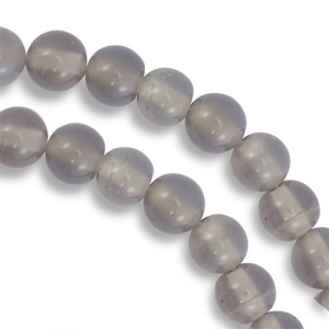 Natural stone beads Chalcedony (Quartz) and Agate 6mm Grey Opal