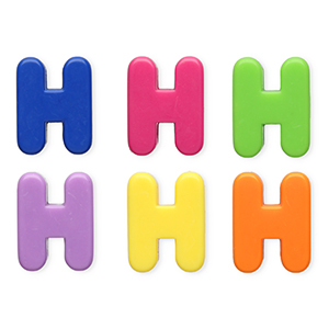 Acrylic letter beads letter H Multicolour