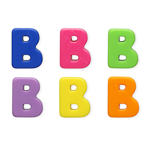 Acrylic letter beads letter B Multicolour