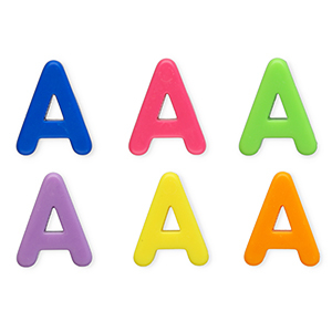 Acrylic letter beads letter A Multicolour