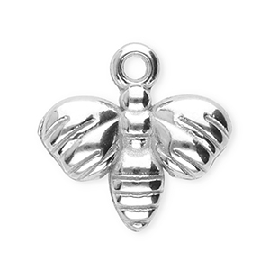 Stainless steel charms bee Silver
