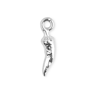 Stainless steel charms chili pepper Silver