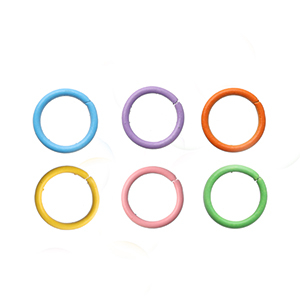 DQ&reg; European metal findings jump ring 10mm Multicolour