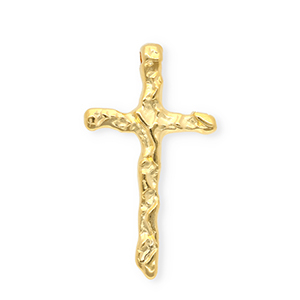 DQ&reg; European metal charms cross Goud (Nikkelvrij)