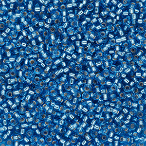 Miyuki seed beads 15/0 Silver Lined Sapphire 15-0019