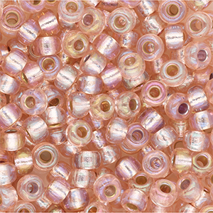 Miyuki seed beads 6/0 Silverlined Ab Light Blush Beige 6-1023