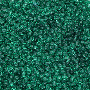 Glass&nbsp;seed&nbsp;beads&nbsp;8/0&nbsp;(3mm) Transparent Green