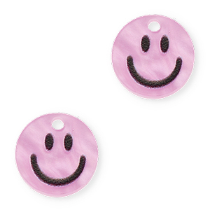 Plexx charms smiley Shiny Lilac Pink