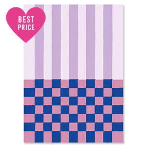 BY31&reg; Jewellery cards lines & cubes Purple-Pink-Dark Blue