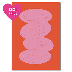 BY31&reg; Jewellery cards oval Red-Light Pink