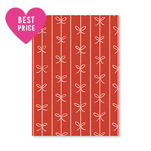 Jewellery cards bows Red-Pink