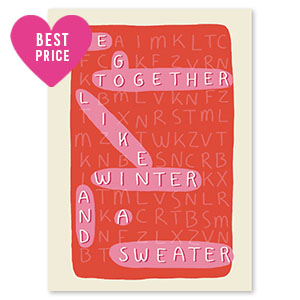 Jewellery cards "We go together..." Red-Pink-Off White